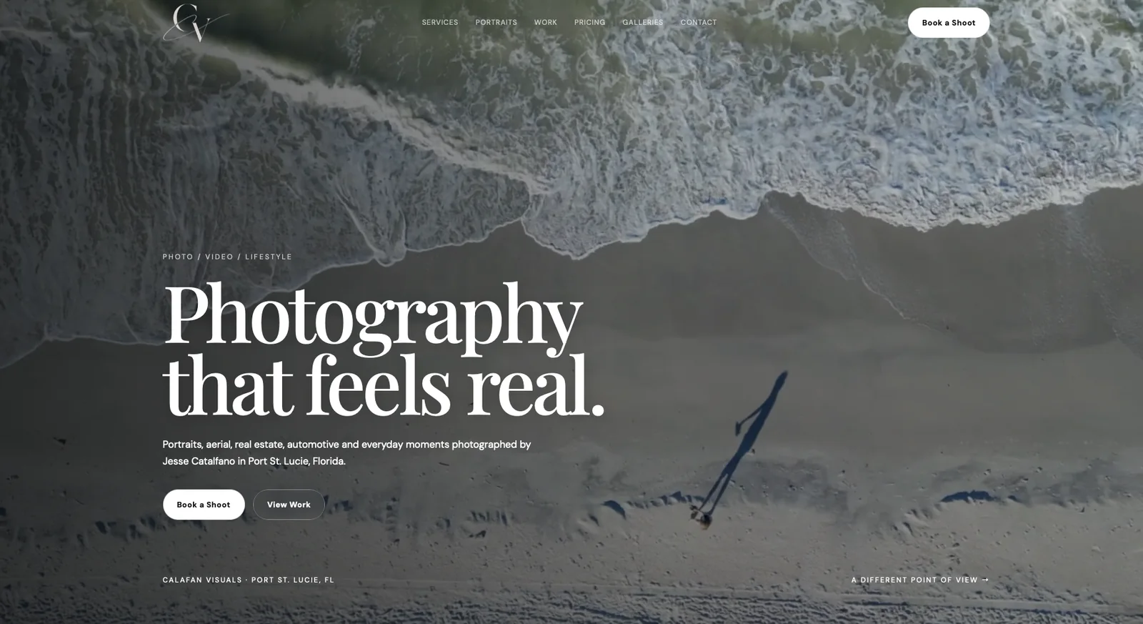 Calafan Visuals website preview